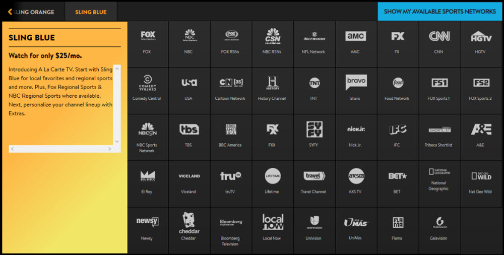 Sling TV Blue Package